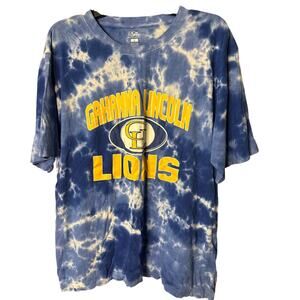Gahanna Lincoln Lions Tye-Dye T-Shirt Size Large in Blue, White, and Gold